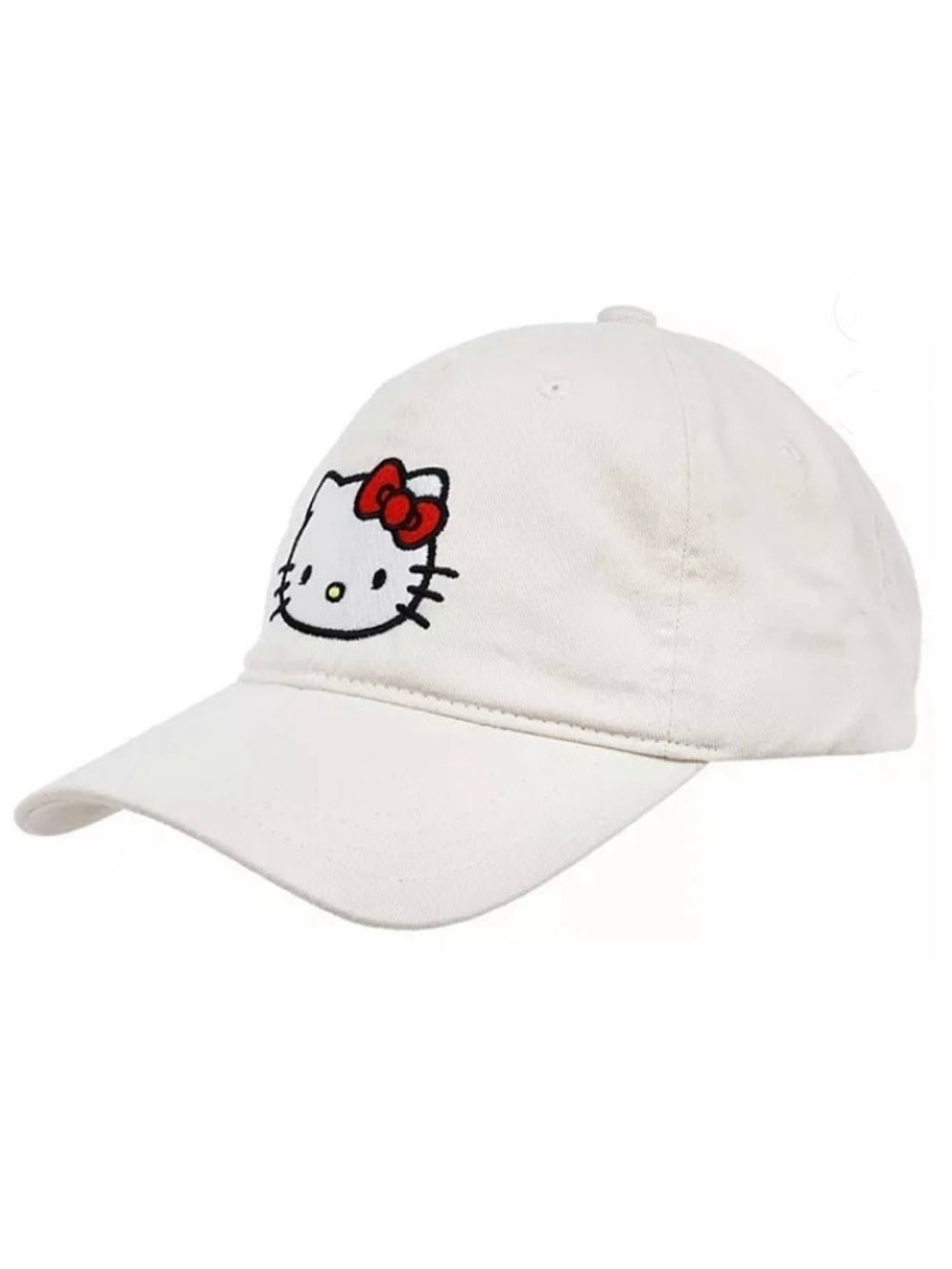 NEW NWT White Hello Kitty SnapBack Embroidered Ball Cap Ballcap White Ivory
